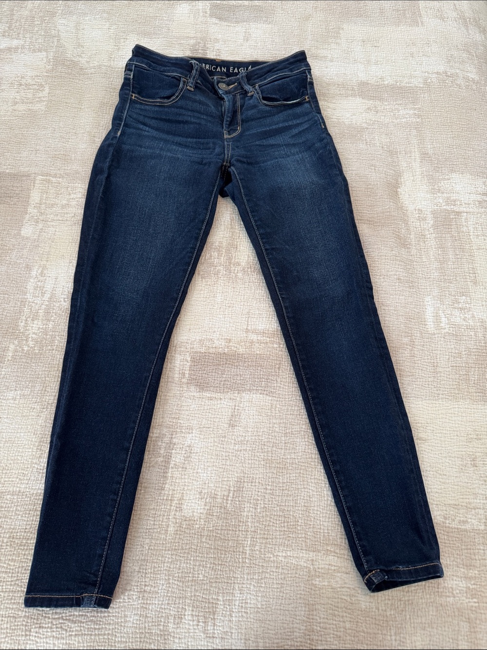American Eagle Outfitters Women's Dark Blue Skinny Jeans